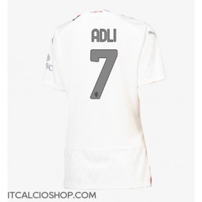 AC Milan Yacine Adli #7 Seconda Maglia Femmina 2023-24 Manica Corta